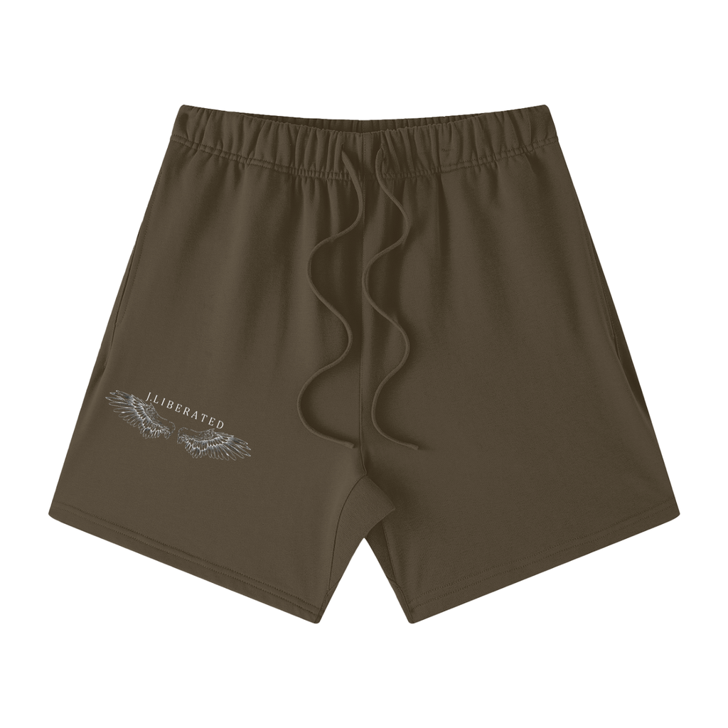 Unisex Earth Tone Loose Fit Cotton Shorts