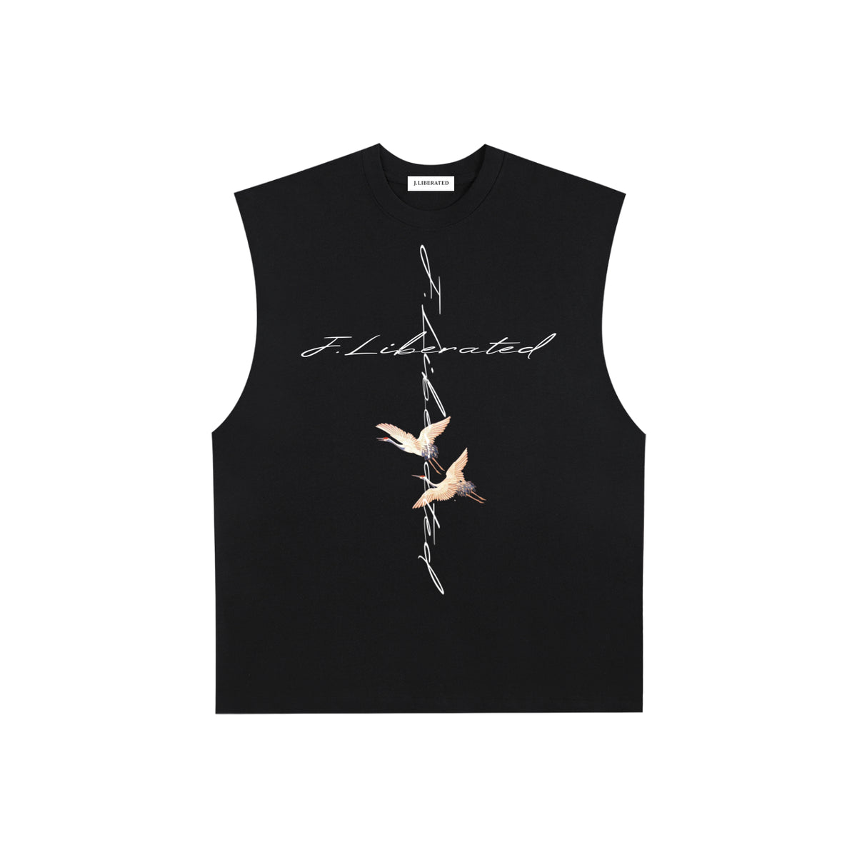 Raw Edge Cotton Tank Top