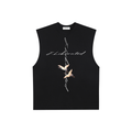Raw Edge Cotton Tank Top
