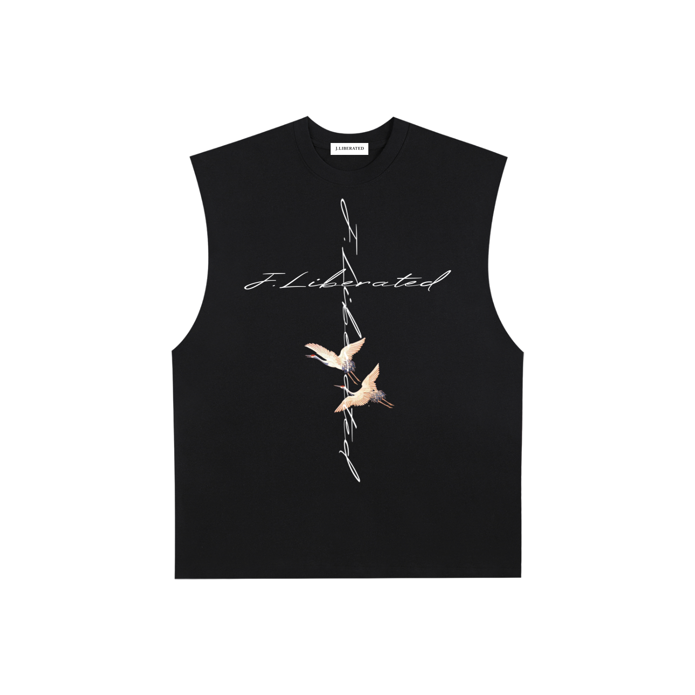 Raw Edge Cotton Tank Top