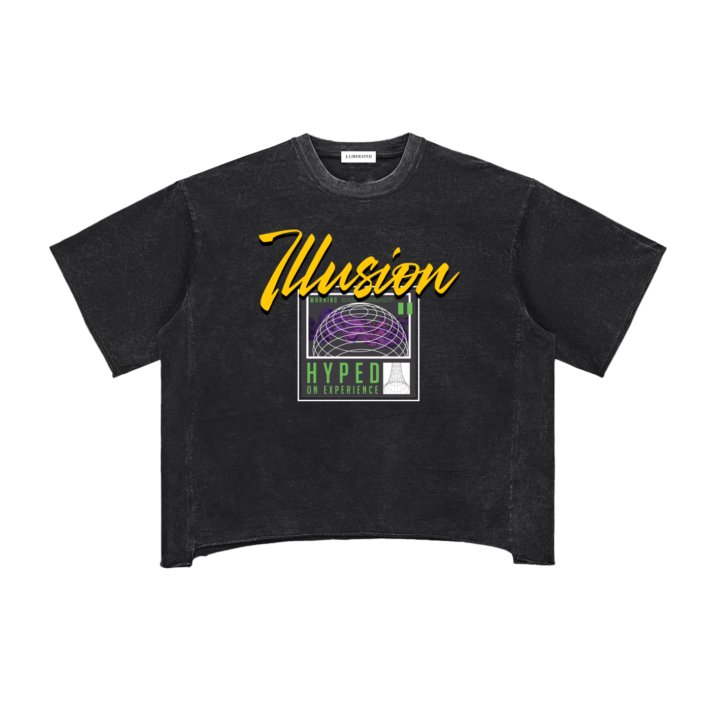 Raw Edge Snow Washed Boxy T-Shirt