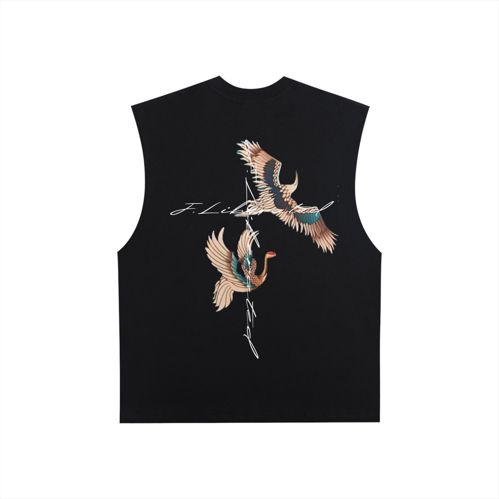 Raw Edge Cotton Tank Top