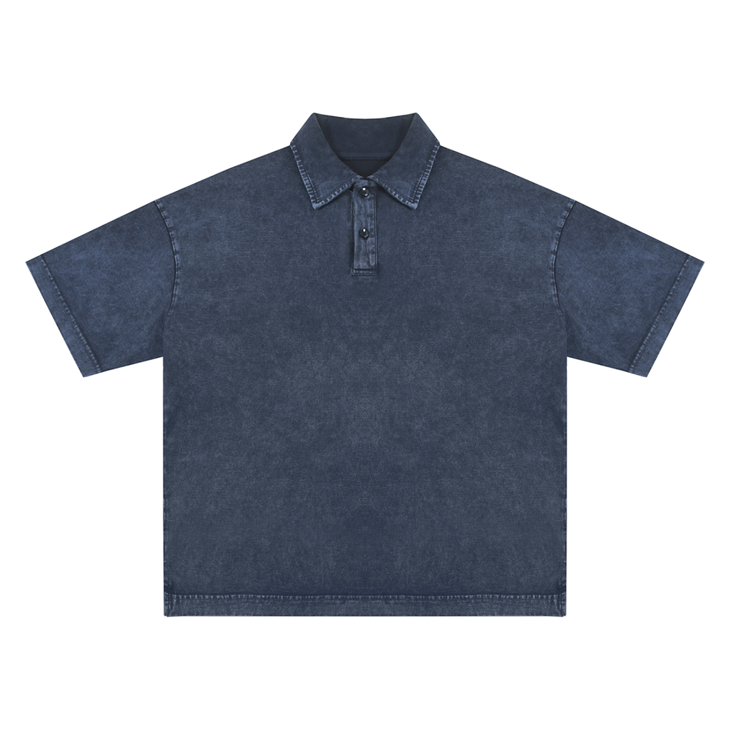Heavyweight Snow-Washed Polo T-Shirt