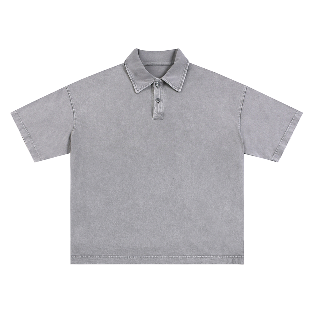 Heavyweight Snow-Washed Polo T-Shirt