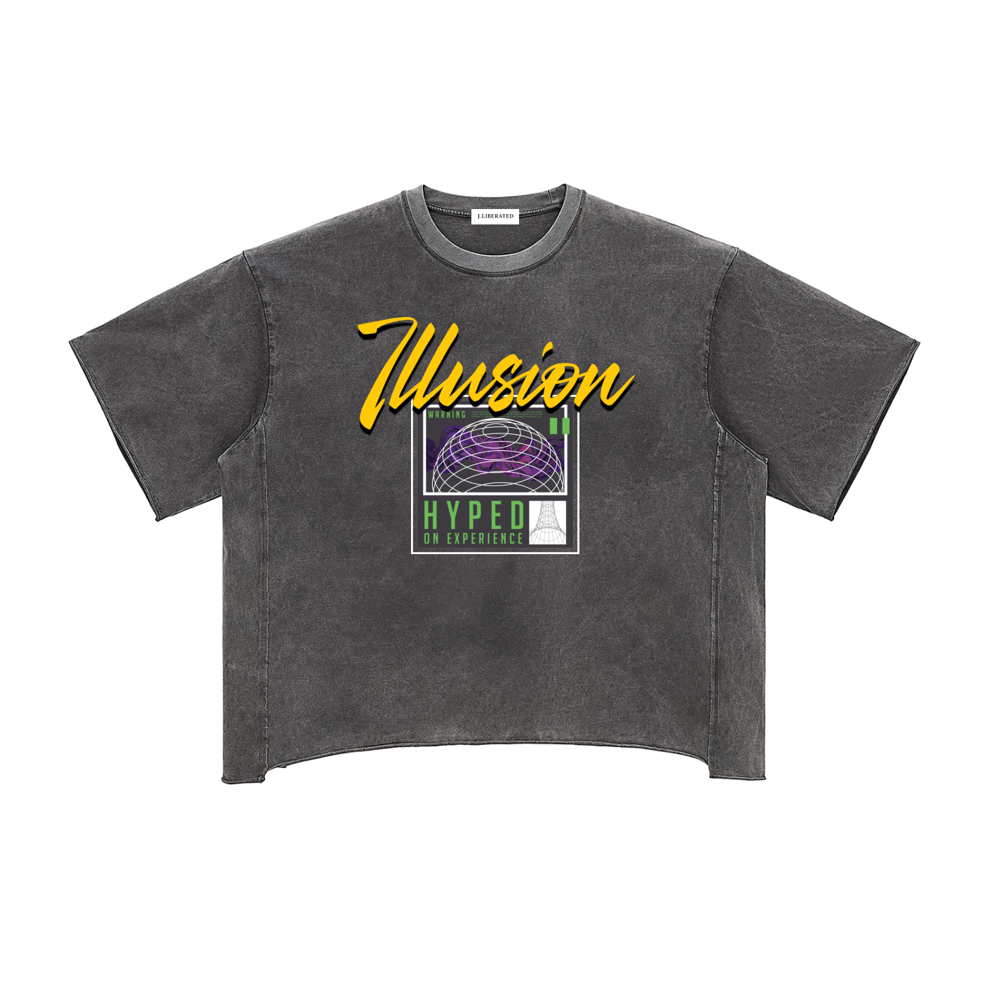 Raw Edge Snow Washed Boxy T-Shirt