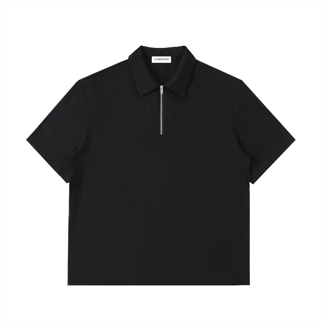 Half-Zip Cotton Polo Shirt
